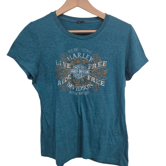 Harley-Davidson Tops - Harley-Davidson Teal Paris France T-Shirt